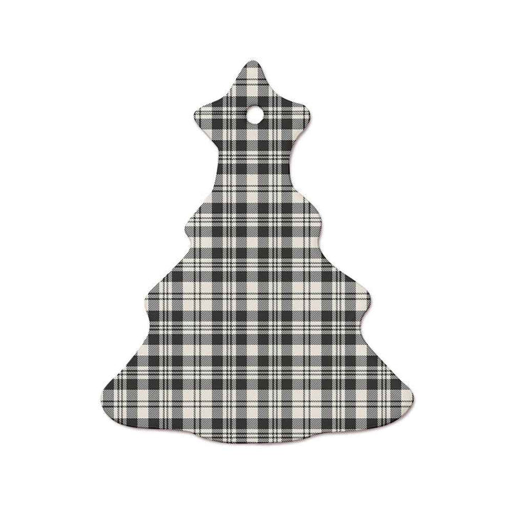 Scottish Scott Black & White Ancient Clan Tartan Ceramic Ornament  Tree Shape Tartan Plaid