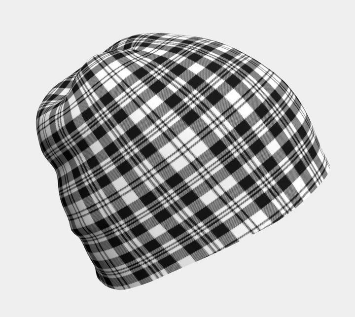 Scottish Scott Black & White Modern Clan Tartan Beanie 1 Tartan Plaid