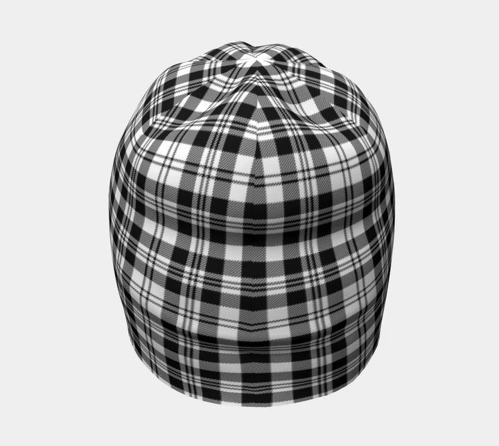 Scottish Scott Black & White Modern Clan Tartan Beanie 4 Tartan Plaid