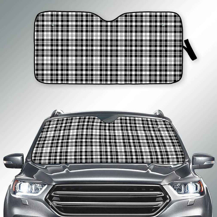 Scottish Scott Black & White Modern Clan Tartan Car Windshield Sun Shade Tartan Plaid 2