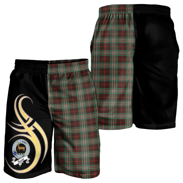 Scottish Scott Brown Ancient Clan Crest Tartan Believe in Me Men's Shorts