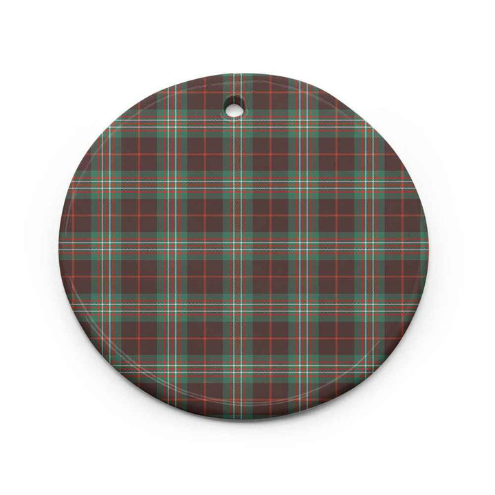 Scottish Scott Brown Ancient Clan Tartan Ceramic Ornament Circle Shape Tartan Plaid