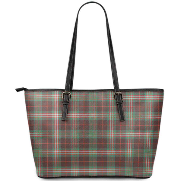 Scottish Scott Brown Ancient Clan Tartan Leather Tote Tartan Plaid