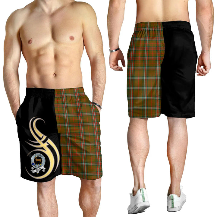 Scottish Scott Brown Modern Clan Crest Tartan Believe in Me Men's Shorts