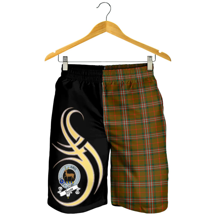 Scottish Scott Brown Modern Clan Crest Tartan Believe in Me Men's Shorts