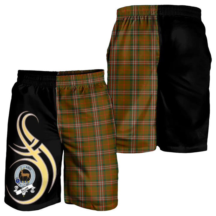 Scottish Scott Brown Modern Clan Crest Tartan Believe in Me Men's Shorts