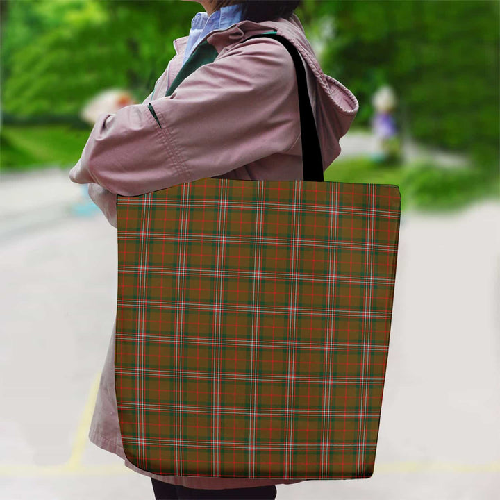 Scottish Scott Brown Modern Clan Tartan Canvas Bag With Shoulder Strap Tartan Plaid 2