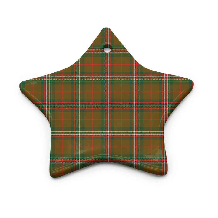 Scottish Scott Brown Modern Clan Tartan Ceramic Ornament Star Shape Tartan Plaid