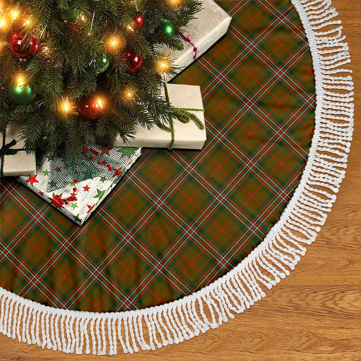 Scottish Scott Brown Modern Clan Tartan Christmas Tree Skirt Tassels 2 Tartan Plaid