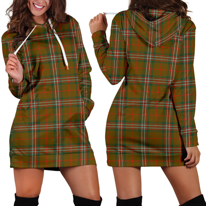 Scottish Scott Brown Modern Clan Tartan Hoodie Dress
