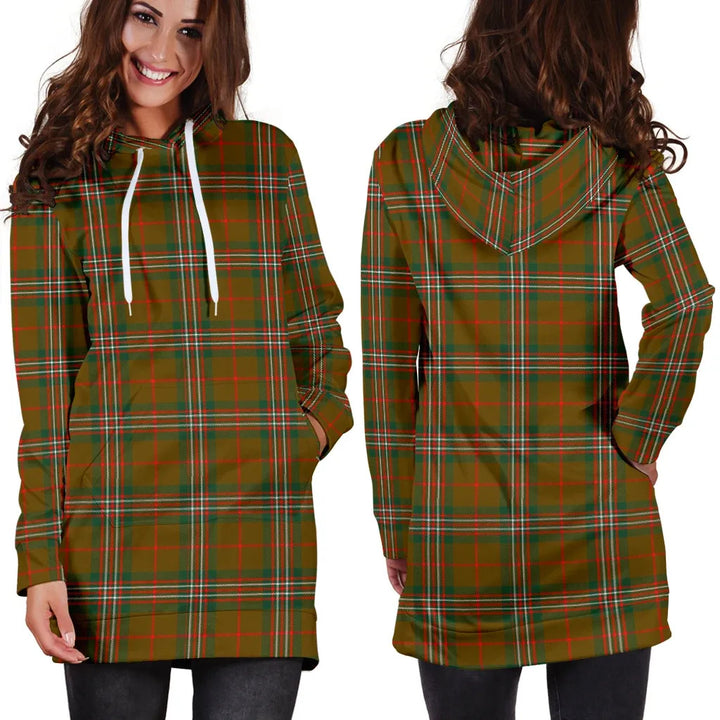 Scottish Scott Brown Modern Clan Tartan Hoodie Dress