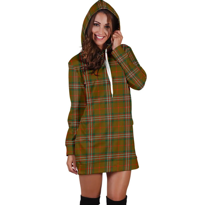 Scottish Scott Brown Modern Clan Tartan Hoodie Dress