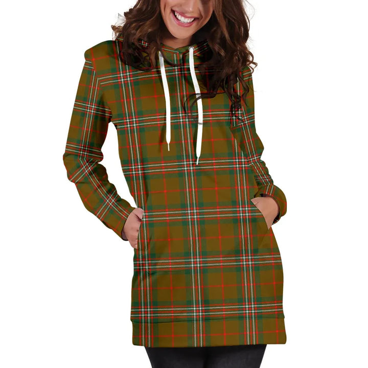 Scottish Scott Brown Modern Clan Tartan Hoodie Dress