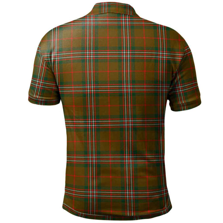 Scottish Scott Brown Modern Clan Tartan Polo Shirt Back Side Tartan Plaid
