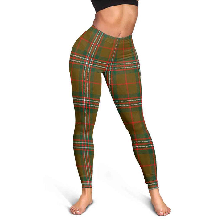 Scottish Scott Brown Modern Clan Tartan Women Leggings Tartan Plaid 3
