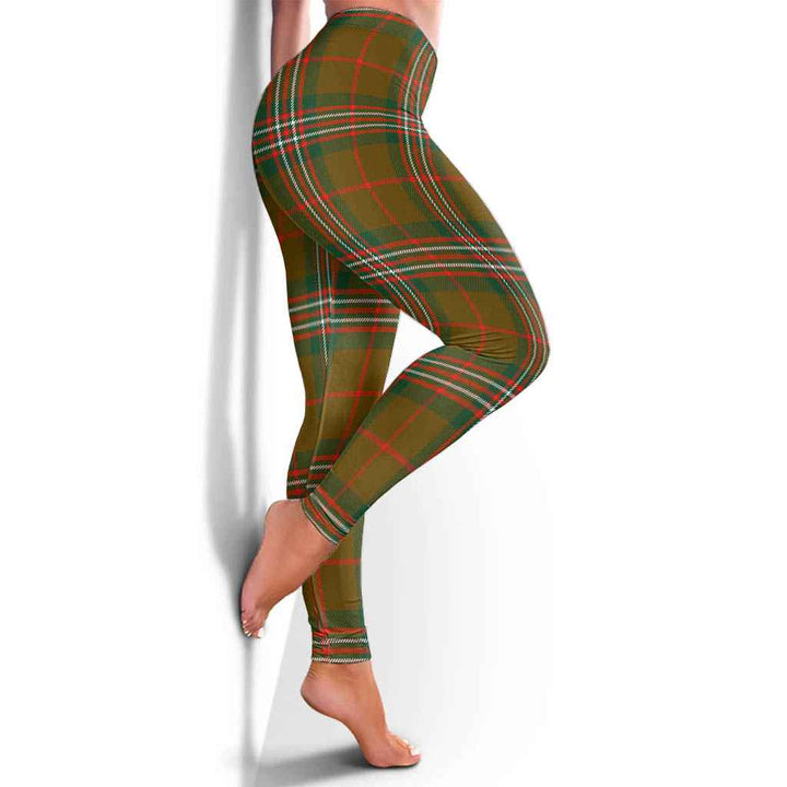 Scottish Scott Brown Modern Clan Tartan Women Leggings Tartan Plaid 4