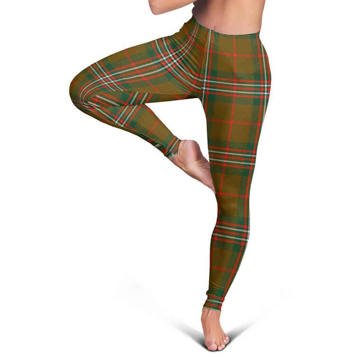 Scottish Scott Brown Modern Clan Tartan Women Leggings Tartan Plaid 5