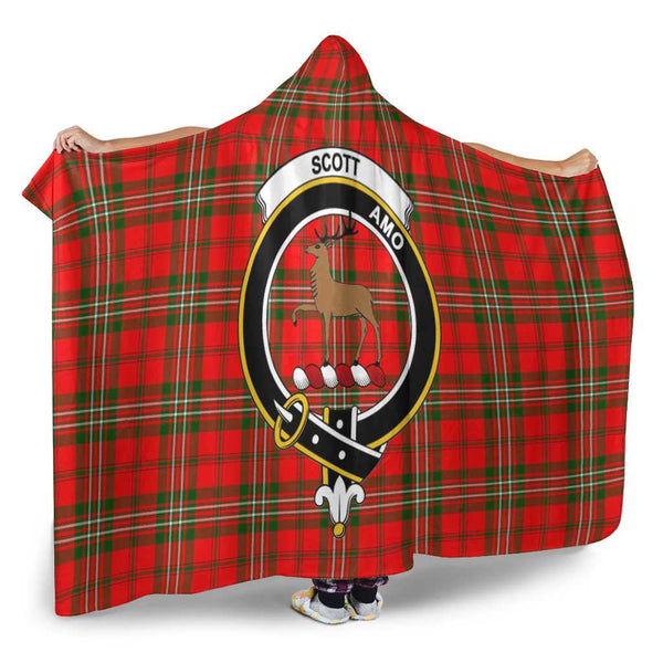 Scottish Scott Clan Crest Tartan Hooded Blanket Tartan Plaid 2