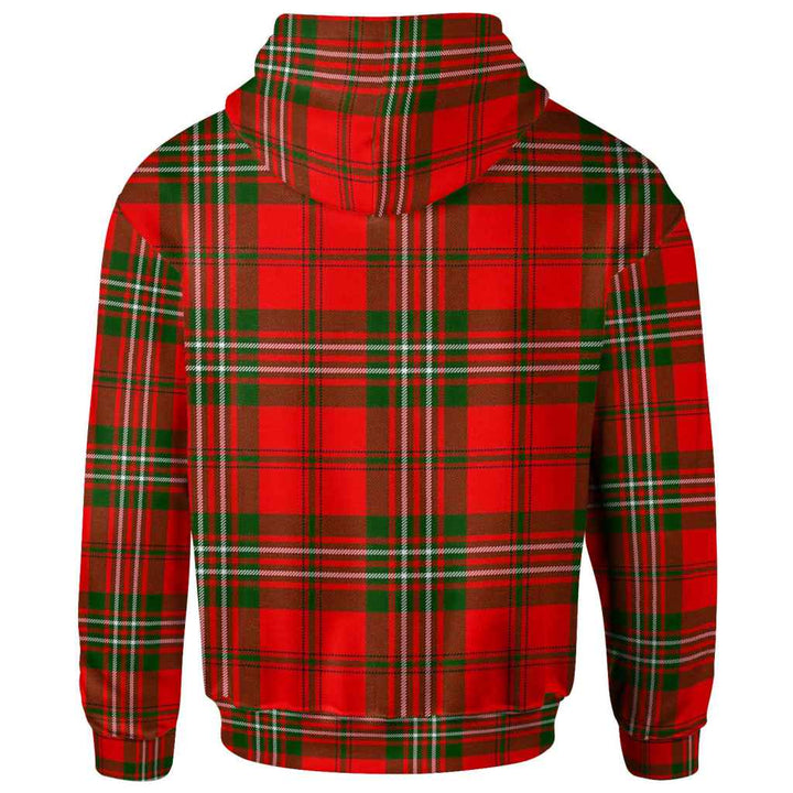 Scottish Scott Clan Crest Tartan Hoodie Back Side Tartan Plaid