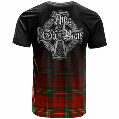 Scottish Scott Clan Crest Tartan T-Shirt - Alba Gu Brath Family Crest Celtic Inspired Back Side Tartan Plaid