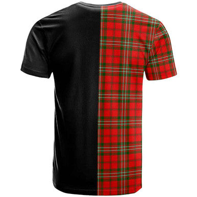 Scottish Scott Clan Crest Tartan T-Shirt Half in Me Back Side Tartan Plaid
