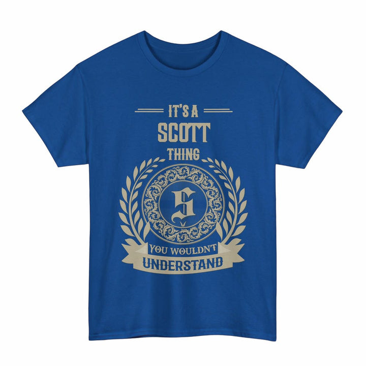 Scottish Scott Clan Tartan T-Shirt - Vintage Family Name Tartan Plaid Royal Color