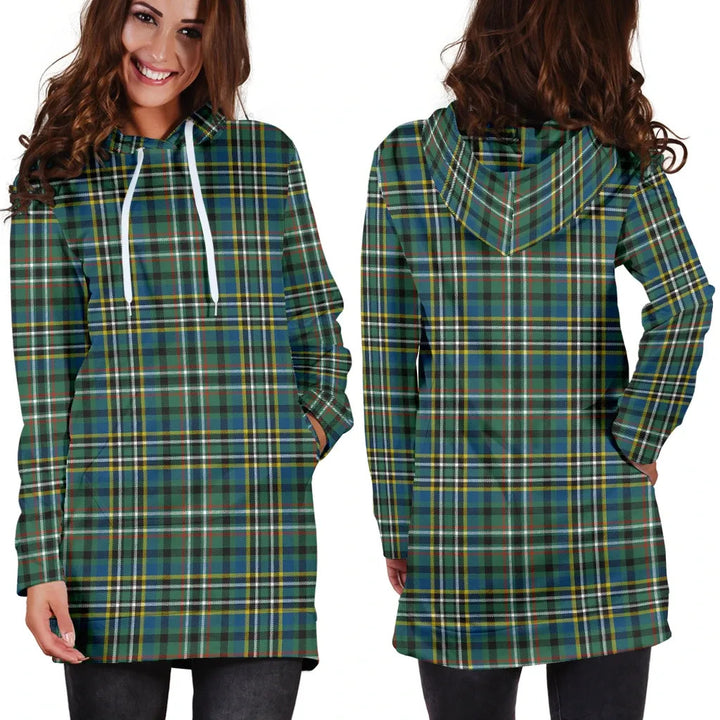 Scottish Scott Green Ancient Clan Tartan Hoodie Dress