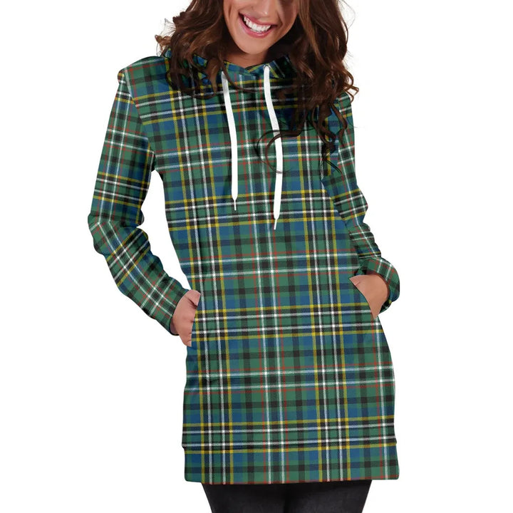 Scottish Scott Green Ancient Clan Tartan Hoodie Dress