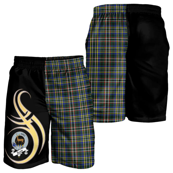 Scottish Scott Green Modern Clan Crest Tartan Believe in Me Men's Shorts