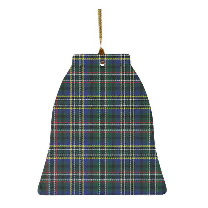 Scottish Scott Green Modern Clan Tartan Ceramic Ornament Bell Shape Tartan Plaid