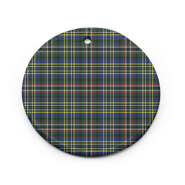 Scottish Scott Green Modern Clan Tartan Ceramic Ornament Circle Shape Tartan Plaid