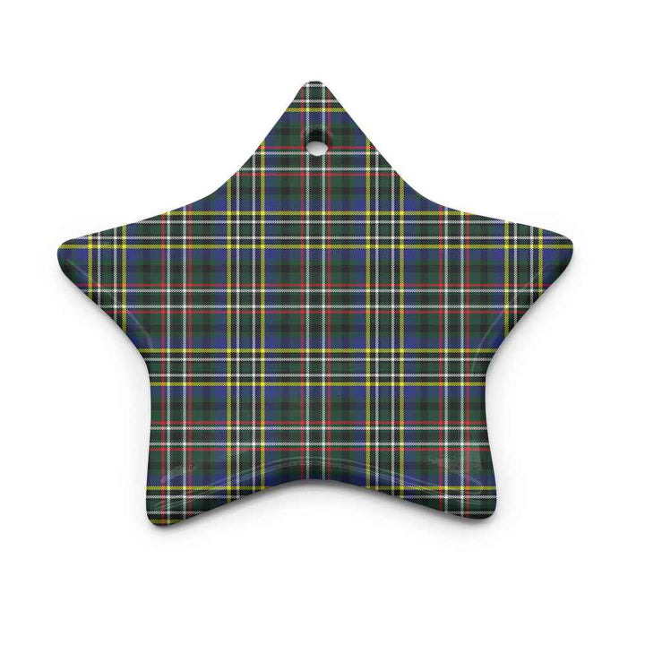 Scottish Scott Green Modern Clan Tartan Ceramic Ornament Star Shape Tartan Plaid