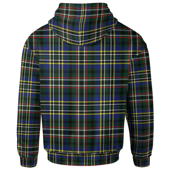 Scottish Scott Green Modern Clan Tartan Hoodie Back Side Tartan Plaid