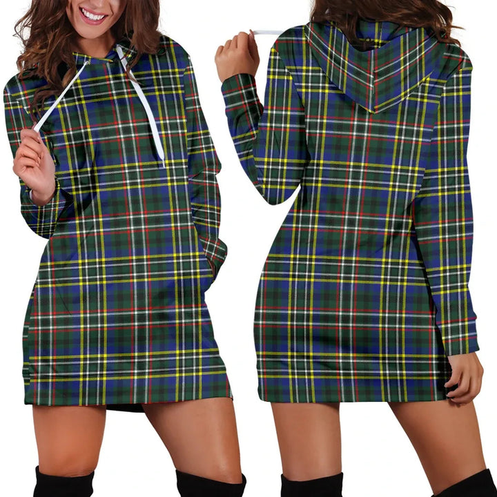 Scottish Scott Green Modern Clan Tartan Hoodie Dress