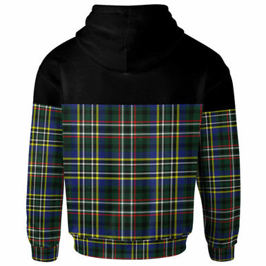 Scottish Scott Green Modern Clan Tartan Hoodie - Horizontal Style Back Side Tartan Plaid