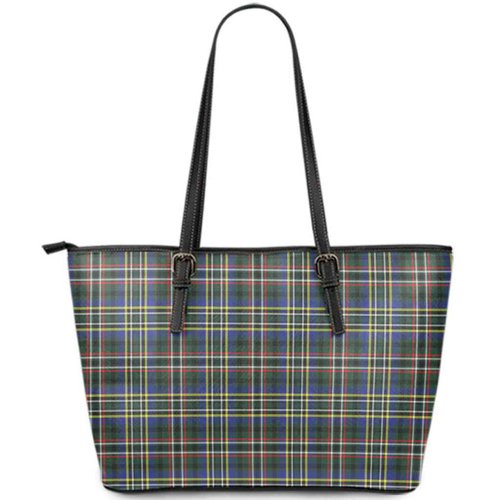 Scottish Scott Green Modern Clan Tartan Leather Tote Tartan Plaid