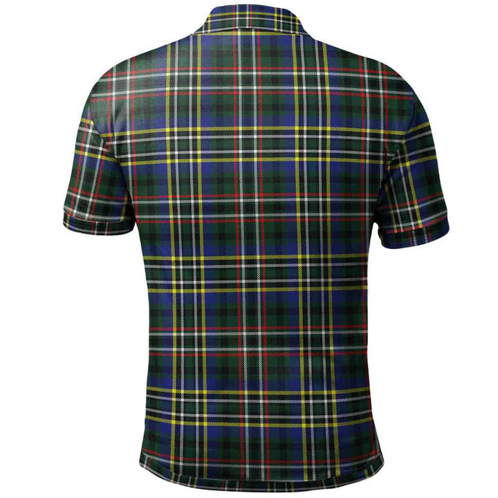 Scottish Scott Green Modern Clan Tartan Polo Shirt Back Side Tartan Plaid