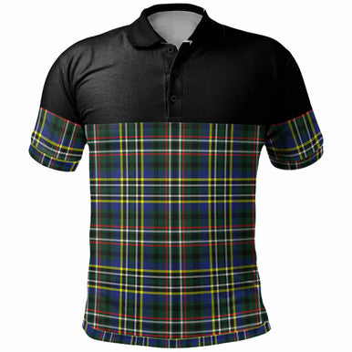 Scottish Scott Green Modern Clan Tartan Polo Shirt - Horizontal Style Front Side Tartan Plaid