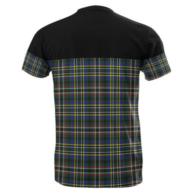 Scottish Scott Green Modern Clan Tartan T-Shirt Horizontal Style Back Side Tartan Plaid