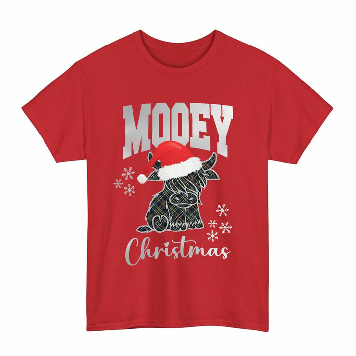 Scottish Scott Green Modern Clan Tartan T-Shirt - Mooey Christmas Tartan Plaid Red Color