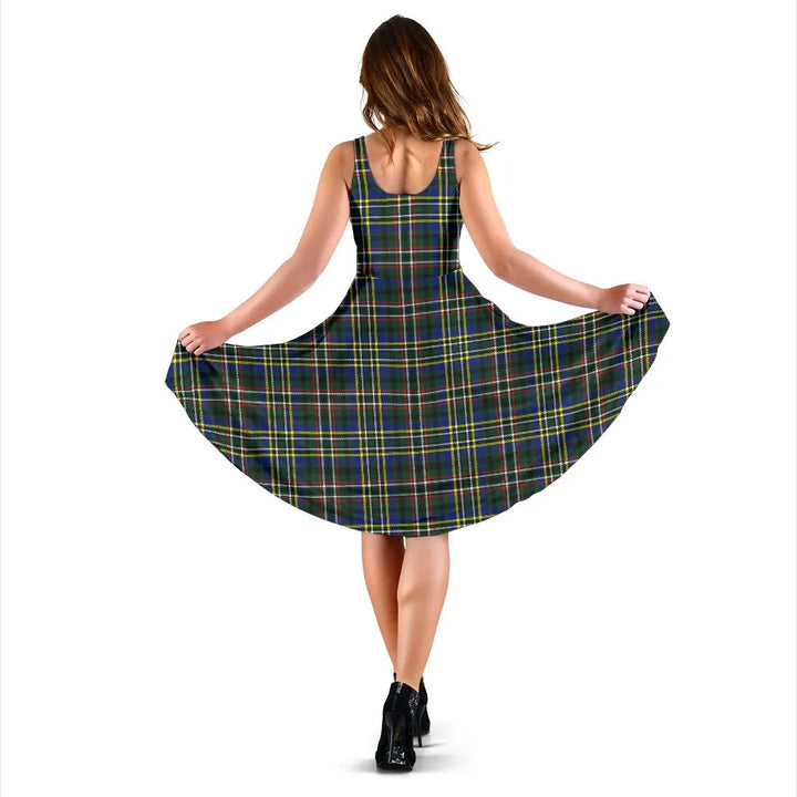Scottish Scott Green Modern Clan Tartan Women Midi Dress