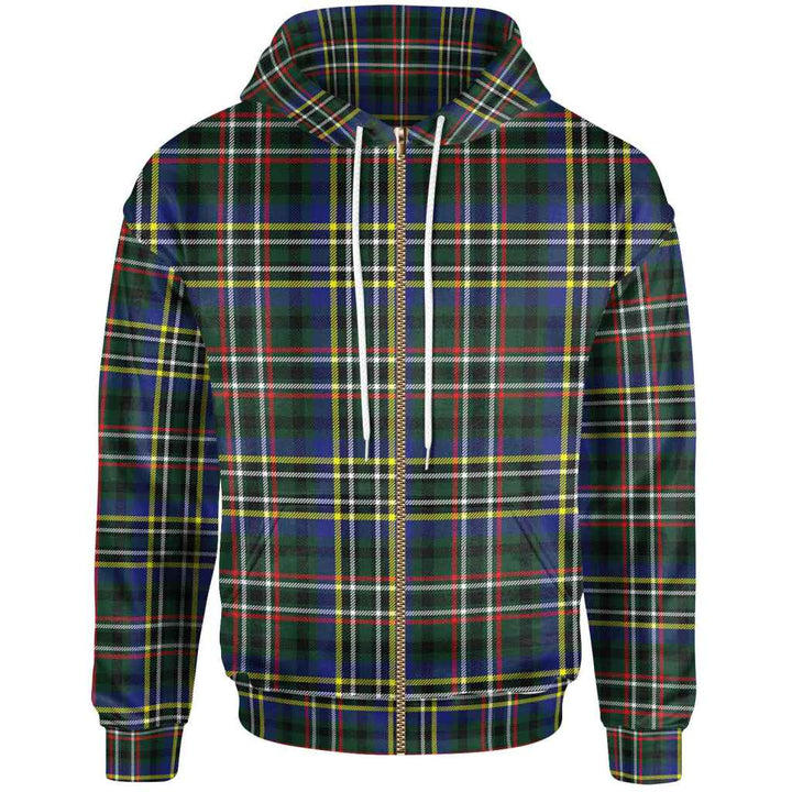 Scottish Scott Green Modern Clan Tartan Hoodie Zip Tartan Plaid