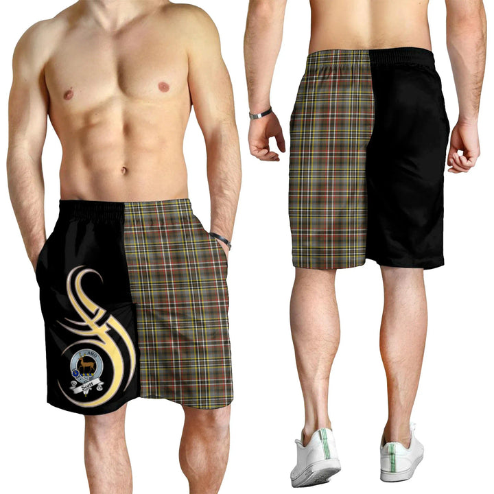 Scottish Scott Green Weathered Clan Crest Tartan Believe in Me Men's Shorts