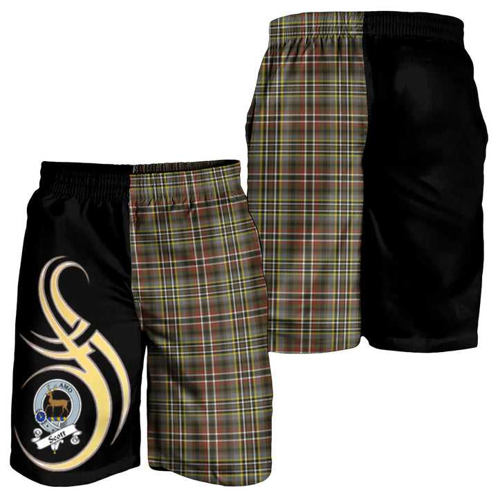 Scottish Scott Green Weathered Clan Crest Tartan Believe in Me Men's Shorts