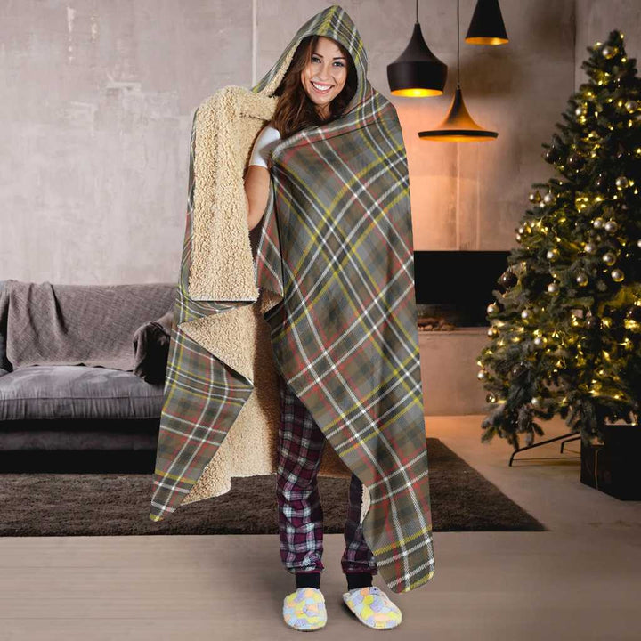 Scottish Scott Green Weathered Clan Tartan Hooded Blanket Tartan Plaid 6