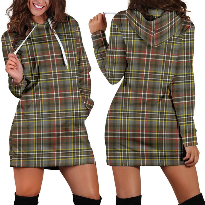 Scottish Scott Green Weathered Clan Tartan Hoodie Dress