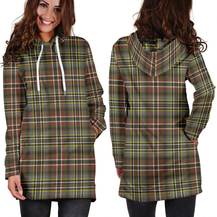 Scottish Scott Green Weathered Clan Tartan Hoodie Dress