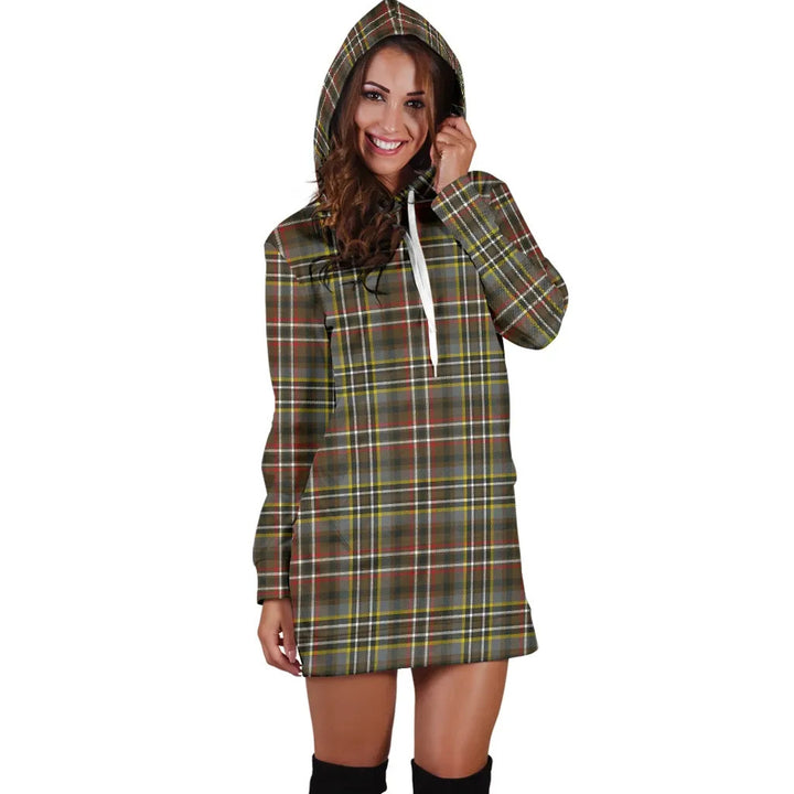Scottish Scott Green Weathered Clan Tartan Hoodie Dress