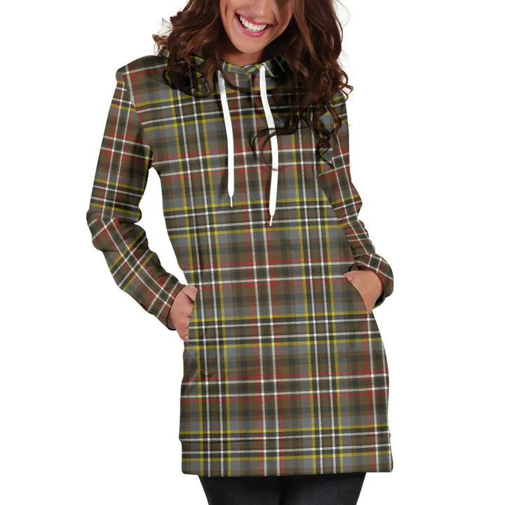 Scottish Scott Green Weathered Clan Tartan Hoodie Dress