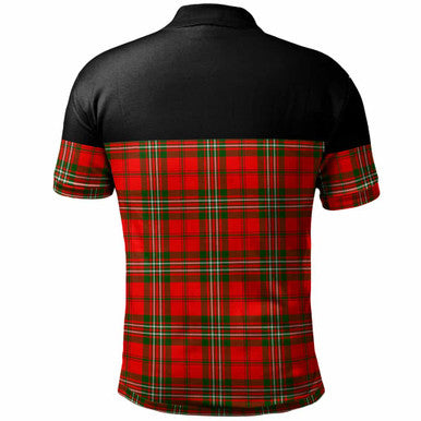 Scottish Scott Modern Clan Tartan Polo Shirt - Horizontal Style Back Side Tartan Plaid